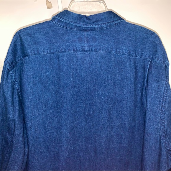 Polo Ralph Lauren Mens Denim Long Sleeve Button Up Slim Jean Indigo Shirt XXL - Picture 4 of 5